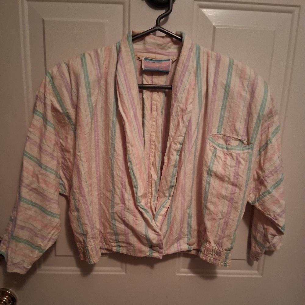 Women's Vintage Santa Cruz Jacket, White/Teal/Pink, S